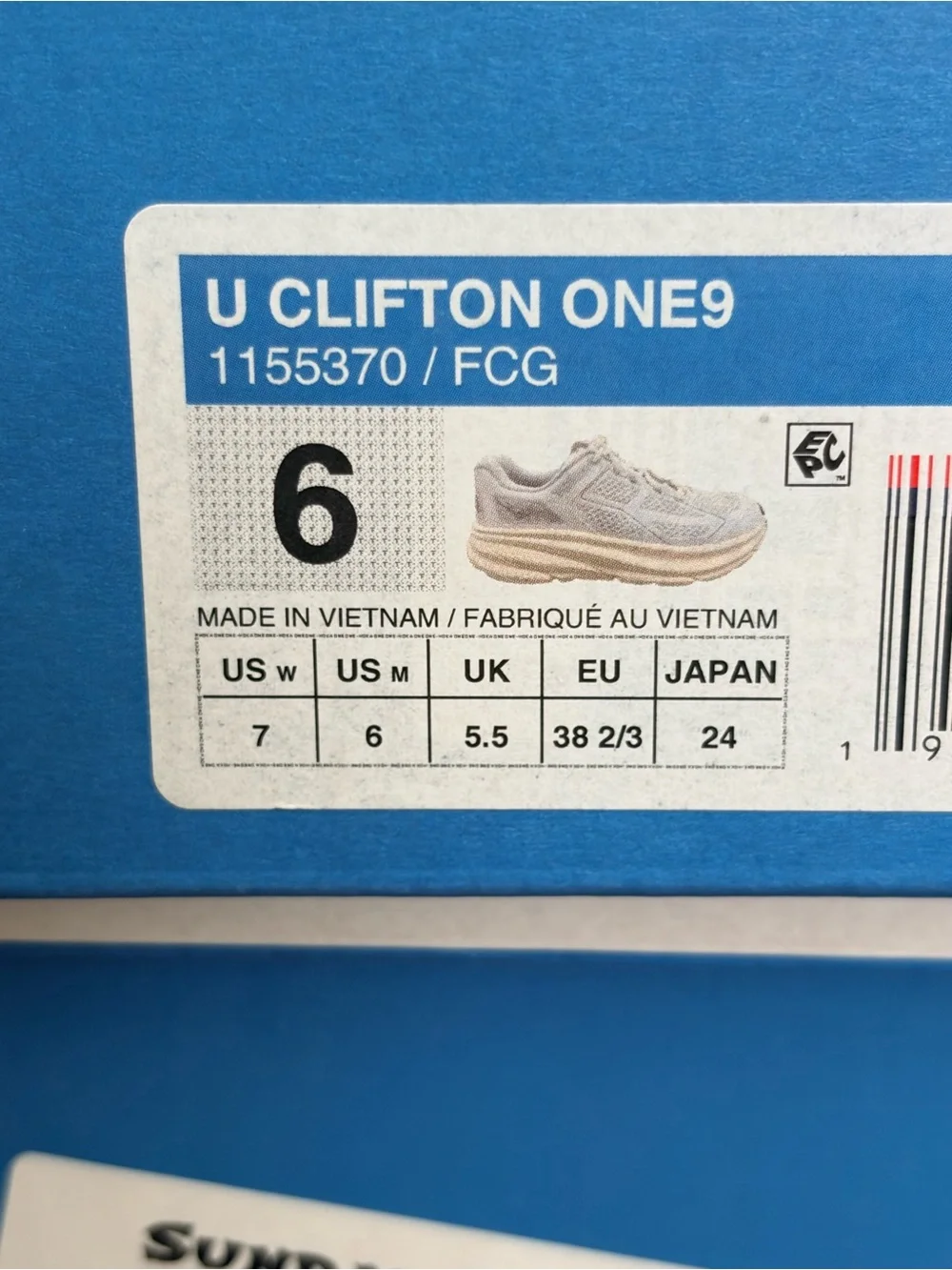 Hoka One One Clifton One 9 Lightweight Women's White and Cream Running Sneakers